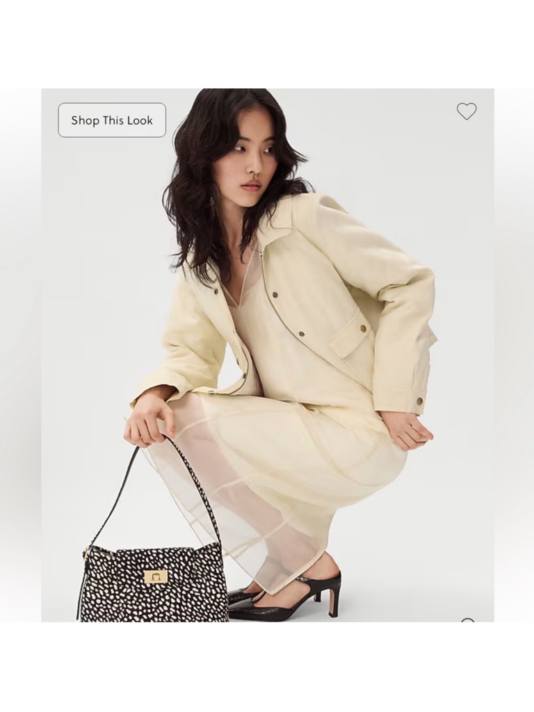 J.Crew Cropped Barn Jacket In Ripstop Cotton